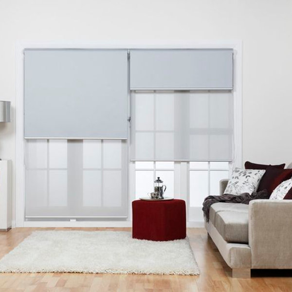 Doble Roller blanco Screen BlackOut